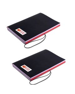 Double Side Folding Notebook With Elastic Fastener + Double Side Folding Notebook With Elastic Fastener