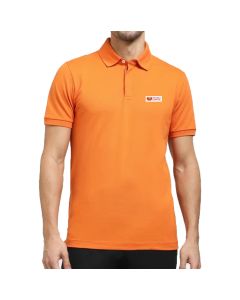 Men’s Solid Polo Neck Cotton Orange T-Shirt 